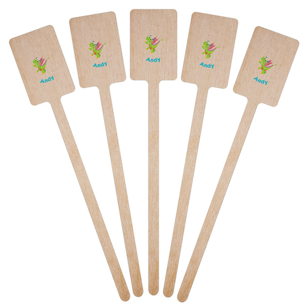Dragons Wooden 6.25" Stir Stick - Rectangular - Fan View
