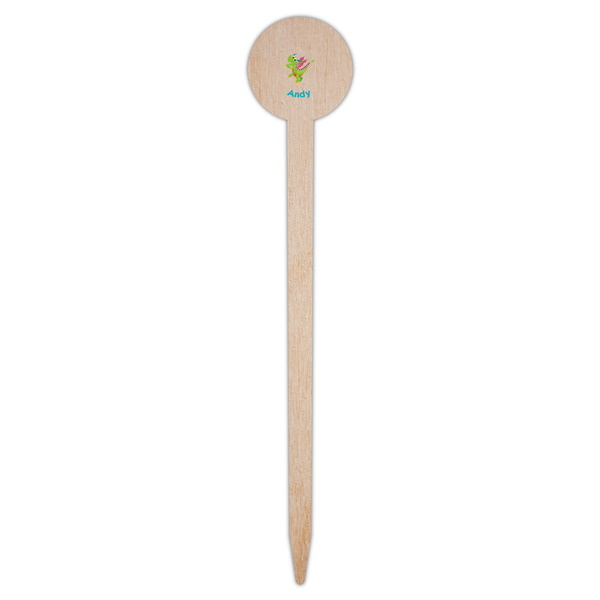 Dragons Wooden 6" Food Pick - Round - Single Pick