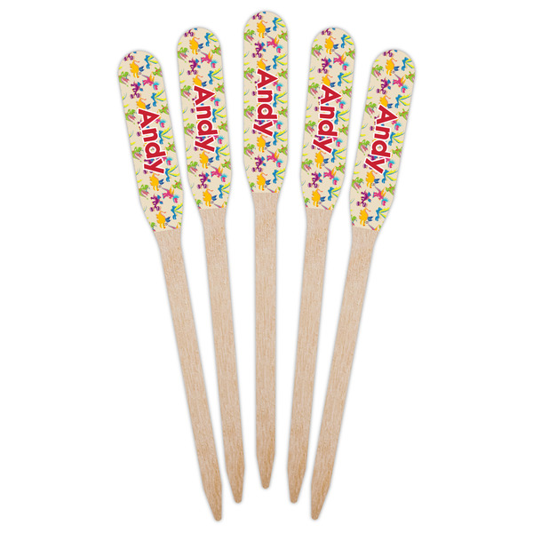 Dragons Wooden Food Pick - Paddle - Fan View