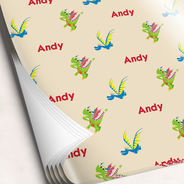 Custom Dragons Wrapping Paper Sheets (Personalized)
