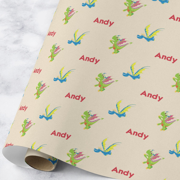 Custom Dragons Wrapping Paper Roll - Large - Matte (Personalized)