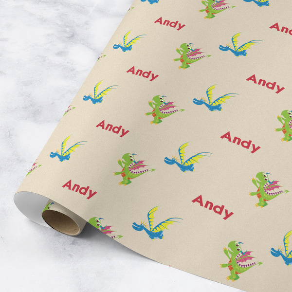 Custom Dragons Wrapping Paper Roll - Medium - Matte (Personalized)