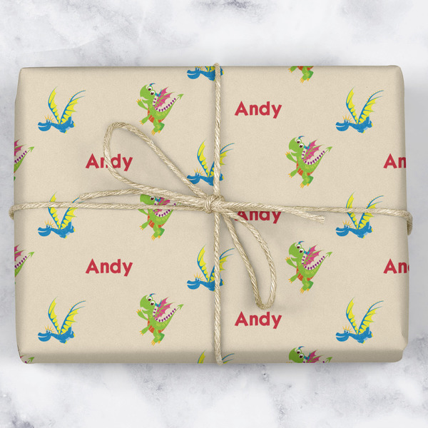 Dragons Wrapping Paper Roll - Matte - Wrapped Box