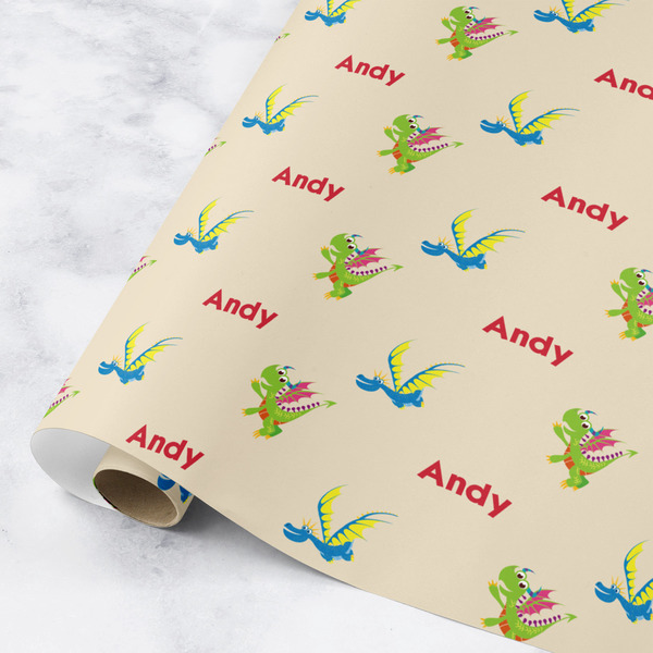 Custom Dragons Wrapping Paper Roll - Medium (Personalized)