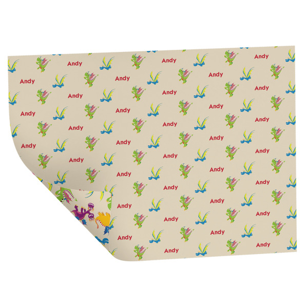 Dragons Wrapping Paper Sheet - Double Sided - Folded