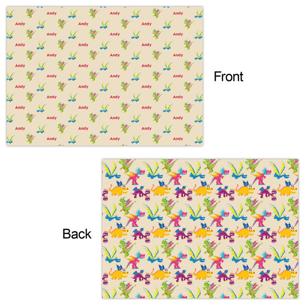 Dragons Wrapping Paper Sheet - Double Sided - Front & Back