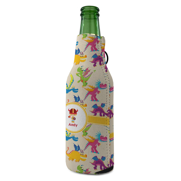 Dragons Zipper Bottle Cooler - ANGLE (bottle)