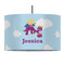 Girl Flying on a Dragon 12" Drum Lampshade - PENDANT (Fabric)