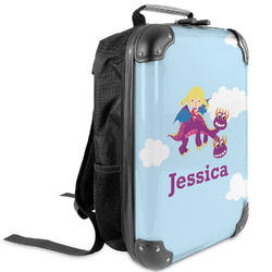 Girl Flying on a Dragon Kids Hard Shell Backpack (Personalized)