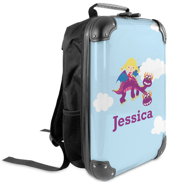 Custom Girl Flying on a Dragon Kids Hard Shell Backpack (Personalized)
