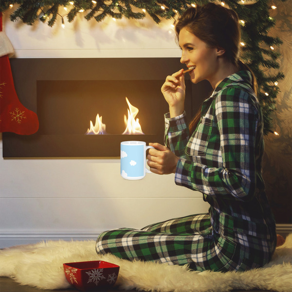 Girl Flying on a Dragon 15oz Coffee Mug - Lifestyle