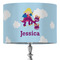 Girl Flying on a Dragon 16" Drum Lampshade - ON STAND (Fabric)