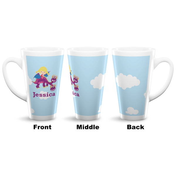 Girl Flying on a Dragon 16 Oz Latte Mug - Approval