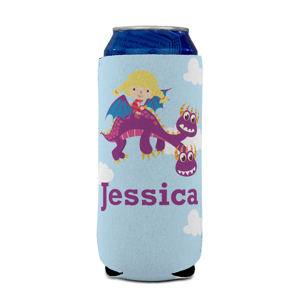 Girl Flying on a Dragon 16oz Can Sleeve - FRONT (on can)