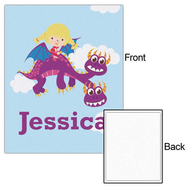 Girl Flying on a Dragon 16x20 - Matte Poster - Front & Back