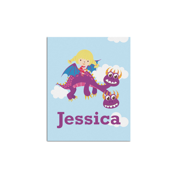 Custom Girl Flying on a Dragon Posters - Matte - 16x20 (Personalized)