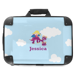 Girl Flying on a Dragon Hard Shell Briefcase - 18" (Personalized)