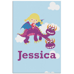 Girl Flying on a Dragon Poster - Matte - 24x36 (Personalized)