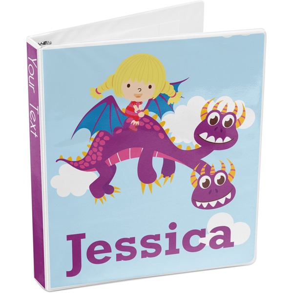 Girl Flying on a Dragon 3-Ring Binder 3/4 - Main