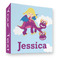 Girl Flying on a Dragon 3 Ring Binders - Full Wrap - 3" - FRONT