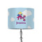 Girl Flying on a Dragon 8" Drum Lampshade - ON STAND (Fabric)