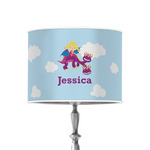 Girl Flying on a Dragon 8" Drum Lamp Shade - Poly-film (Personalized)
