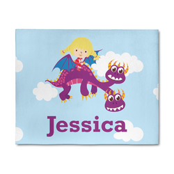 Girl Flying on a Dragon 8' x 10' Indoor Area Rug (Personalized)