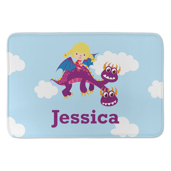 Custom Girl Flying on a Dragon Anti-Fatigue Kitchen Mat (Personalized)