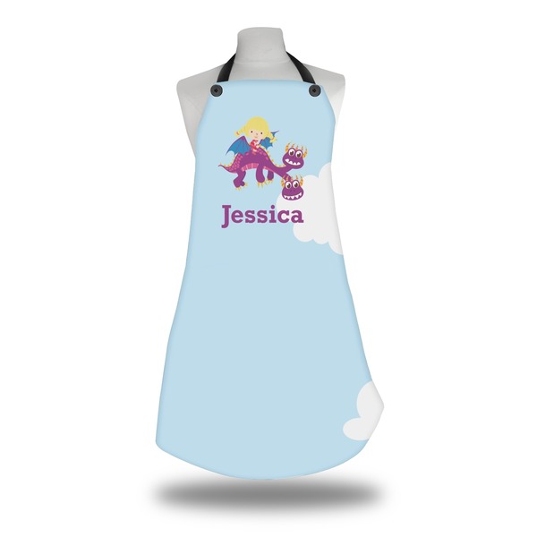 Custom Girl Flying on a Dragon Apron w/ Name or Text