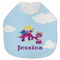 Girl Flying on a Dragon Jersey Knit Baby Bib w/ Name or Text