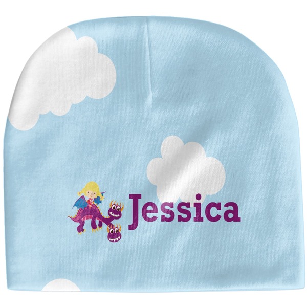 Custom Girl Flying on a Dragon Baby Hat (Beanie) (Personalized)