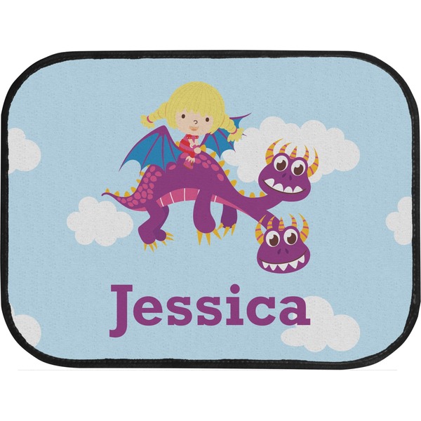 Girl Flying on a Dragon Back Seat Car Mat