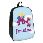 Girl Flying on a Dragon Kids Backpack (Personalized)
