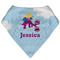 Girl Flying on a Dragon Bandana Bib (Personalized)