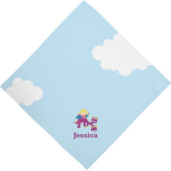 Girl Flying on a Dragon Dog Bandana Scarf w/ Name or Text