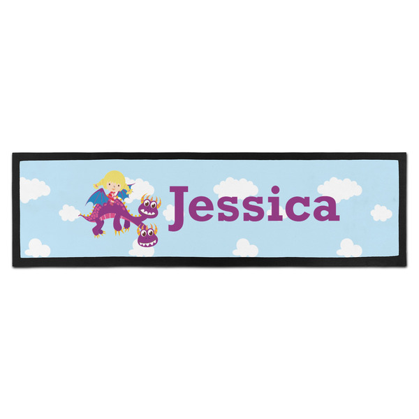 Custom Girl Flying on a Dragon Bar Mat - Large (Personalized)