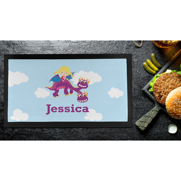 Girl Flying on a Dragon Bar Mat - Small - LIFESTYLE