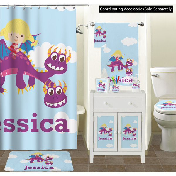 Girl Flying on a Dragon Bathroom Scene