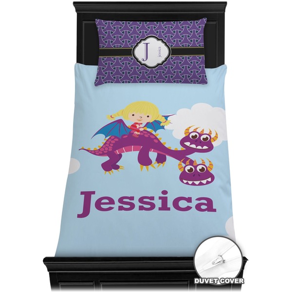 Girl Flying on a Dragon Bedding Set (Twin) - Duvet