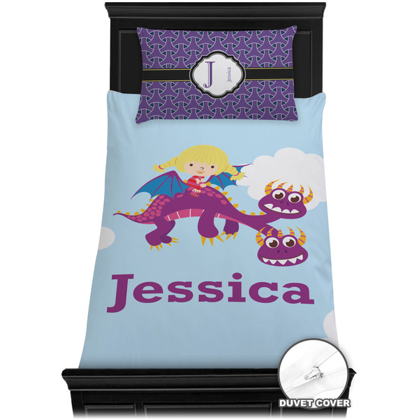 Girl Flying on a Dragon Bedding Set (TwinXL) - Duvet