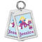 Girl Flying on a Dragon Bling Keychain - MAIN