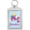 Girl Flying on a Dragon Bling Keychain (Personalized)
