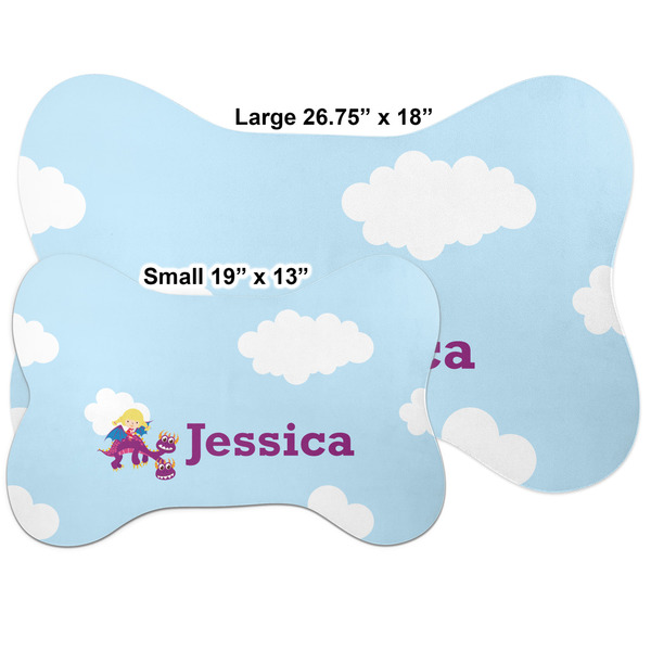 Girl Flying on a Dragon Bone Shaped Mat Comparison