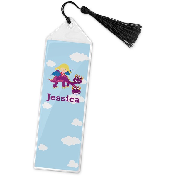 Custom Girl Flying on a Dragon Book Mark w/Tassel (Personalized)