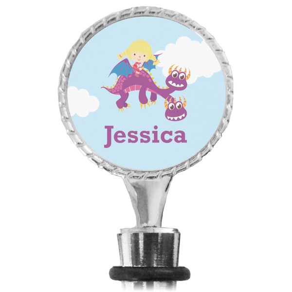 Girl Flying on a Dragon Bottle Stopper Main View