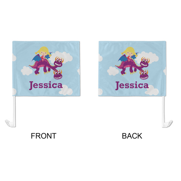 Girl Flying on a Dragon Car Flag - Large - APPROVAL