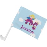 Girl Flying on a Dragon Car Flag - Small w/ Name or Text