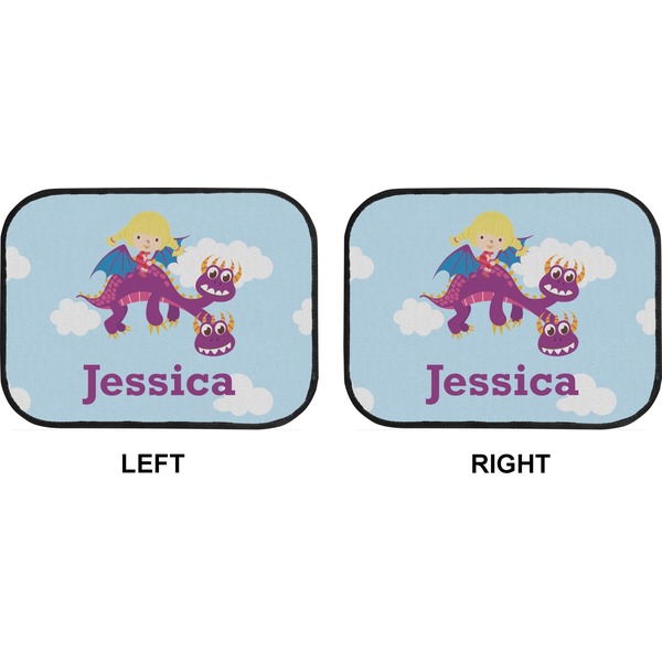 Girl Flying on a Dragon Car Floor Mats (Back Seat) (Approval)