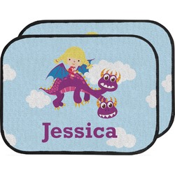 Girl Flying on a Dragon Car Floor Mats (Back Seat) (Personalized)