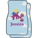 Girl Flying on a Dragon Car Floor Mats (Front Seat) (Personalized)